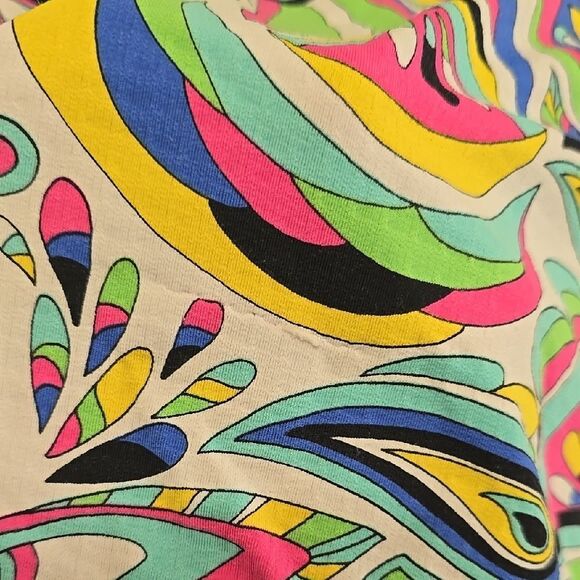 IBKUL Blue and Purple Long Sleeve Fitted Graphic Polo Top - Picture 8 of 8